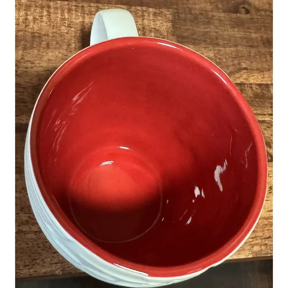 Starbucks Holly Berry Christmas Mug 16 oz 2010 White Red Hand painted Berries